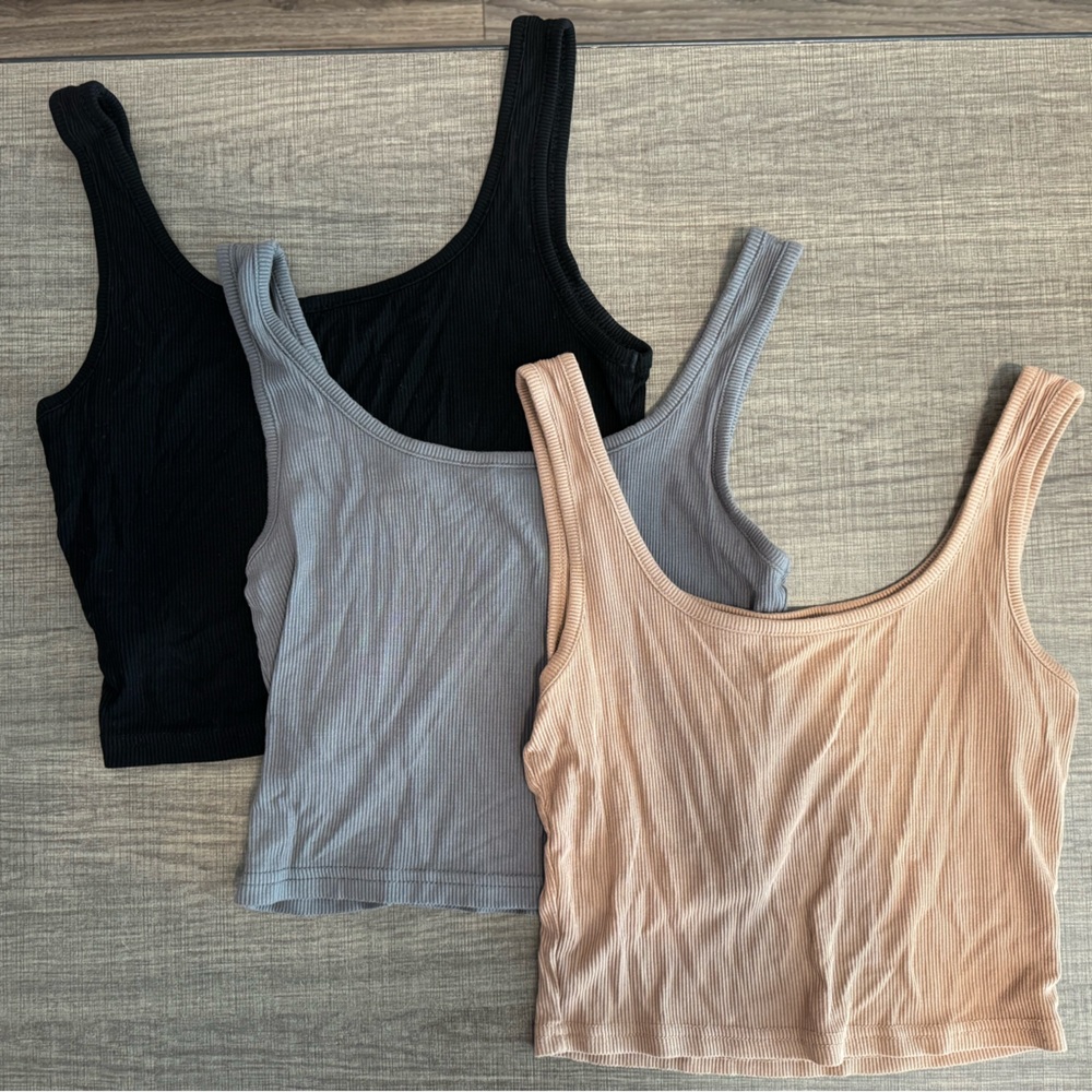 Three Small Cropped Tank Tops